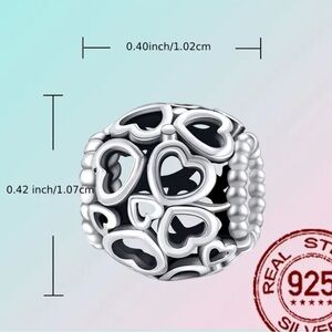 Sterling Silver Heart Charm Bead